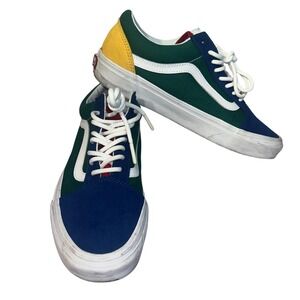 Vans Old Skool Yacht Club Canvas Shoes ColorBlock Blue Green Red Yellow Mens 9.5